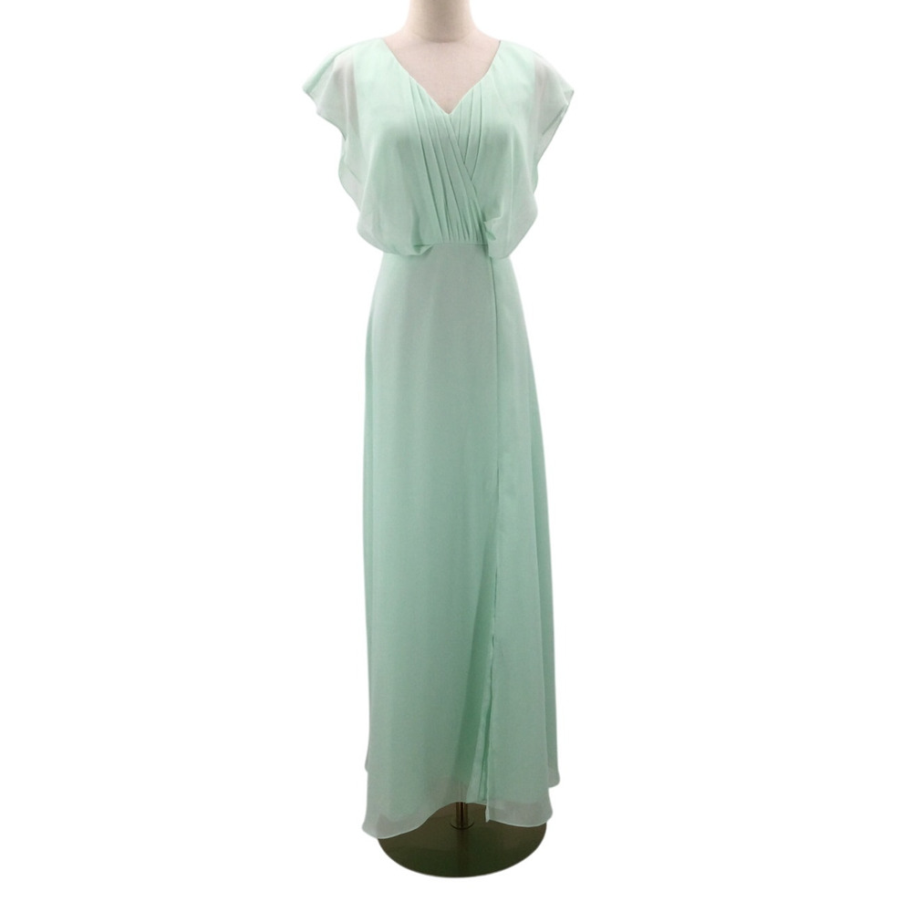AW BRIDAL 2 XS green Kathy bridesmaid wedding guest party maxi dress NEW B77